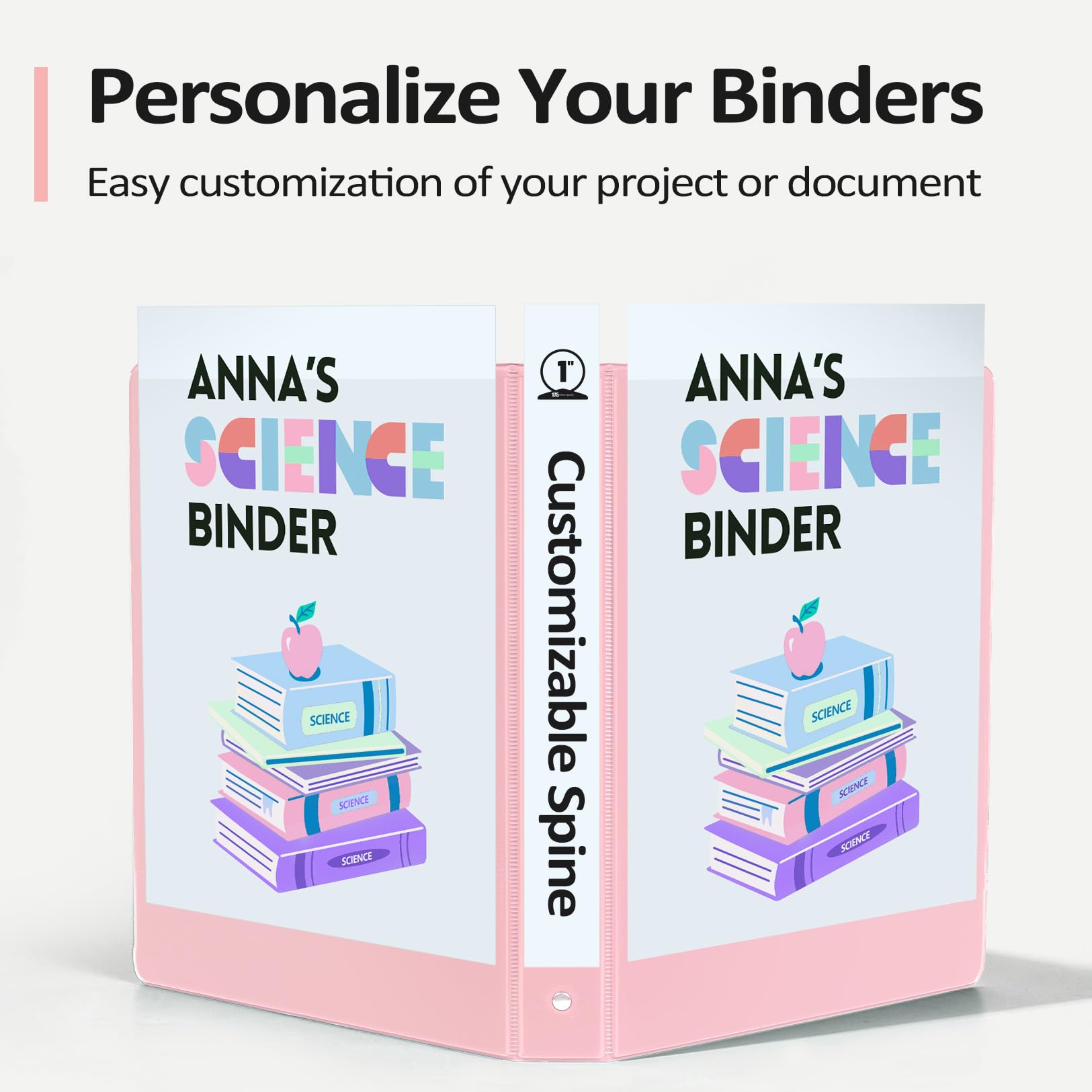 1.5 Inch Binder 3 Ring View Binder 325 Sheets of Letter Size 8.5 x 11'' Paper for School, Office, 4 Pack, School Supplies Organizer with Pockets Notebook Binders